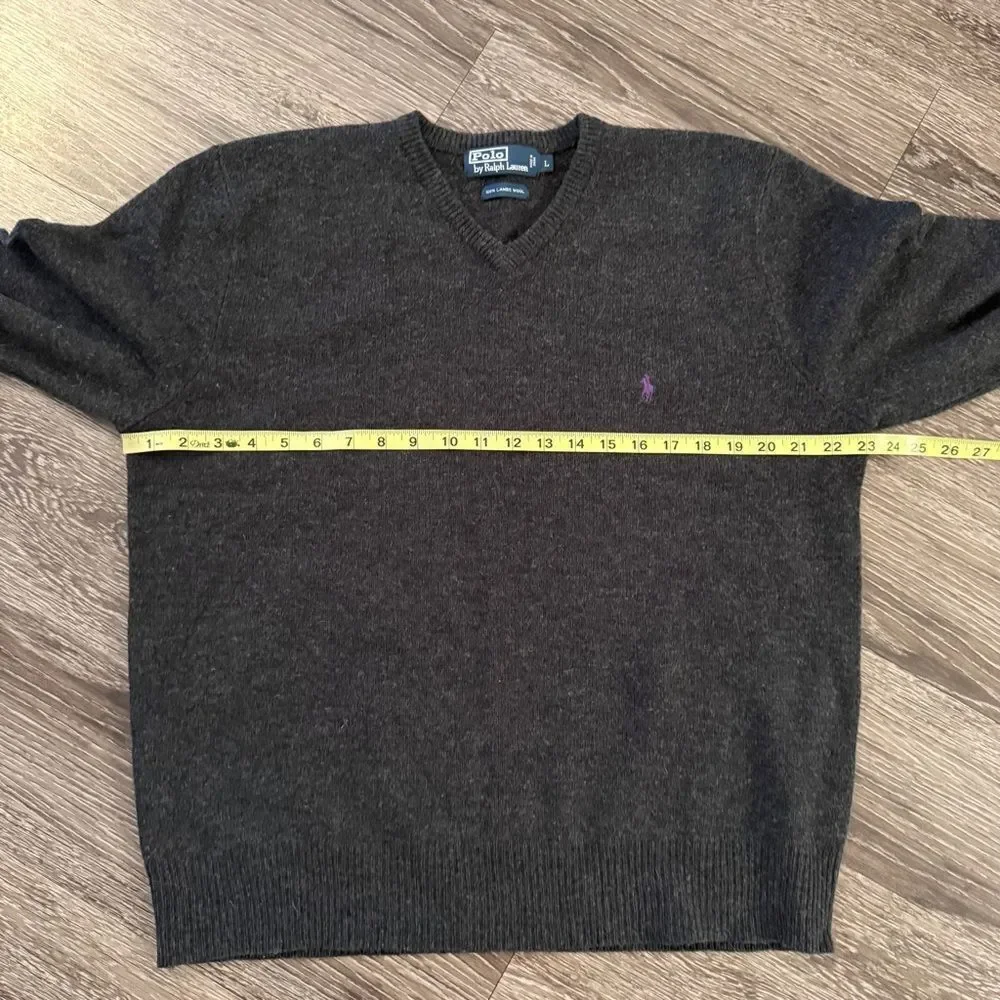 Polo Ralph Lauren Vintage Lambswool V Neck Sweater